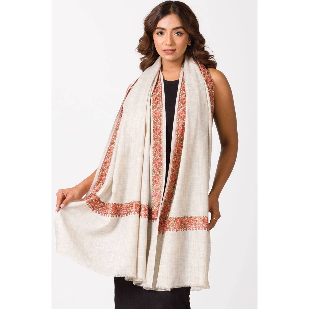 Taisha Hand Embroidered Scarf - India