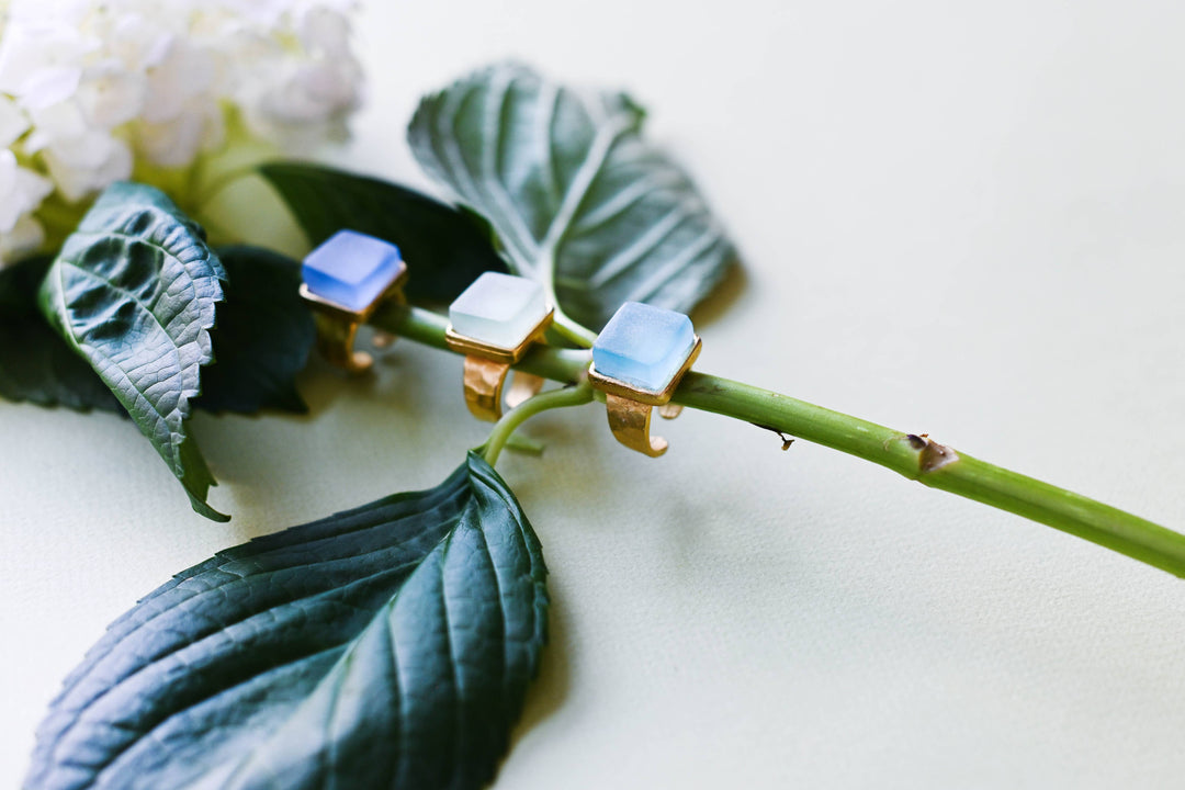 Gold & Glass Ring | Sustainable Handmade in USA Museum Quality - Atlanta, GA