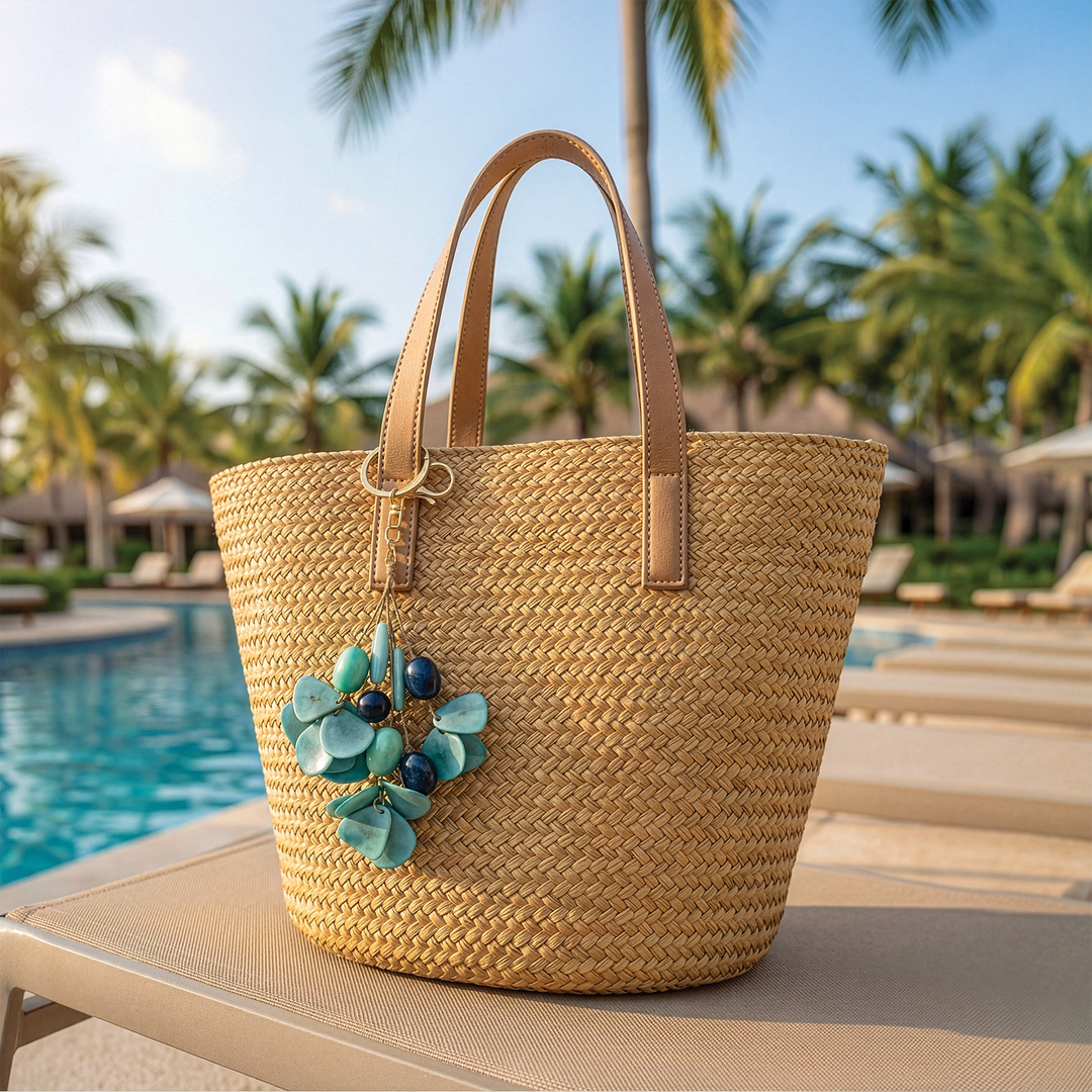 Tagua Blossom Bag Charm