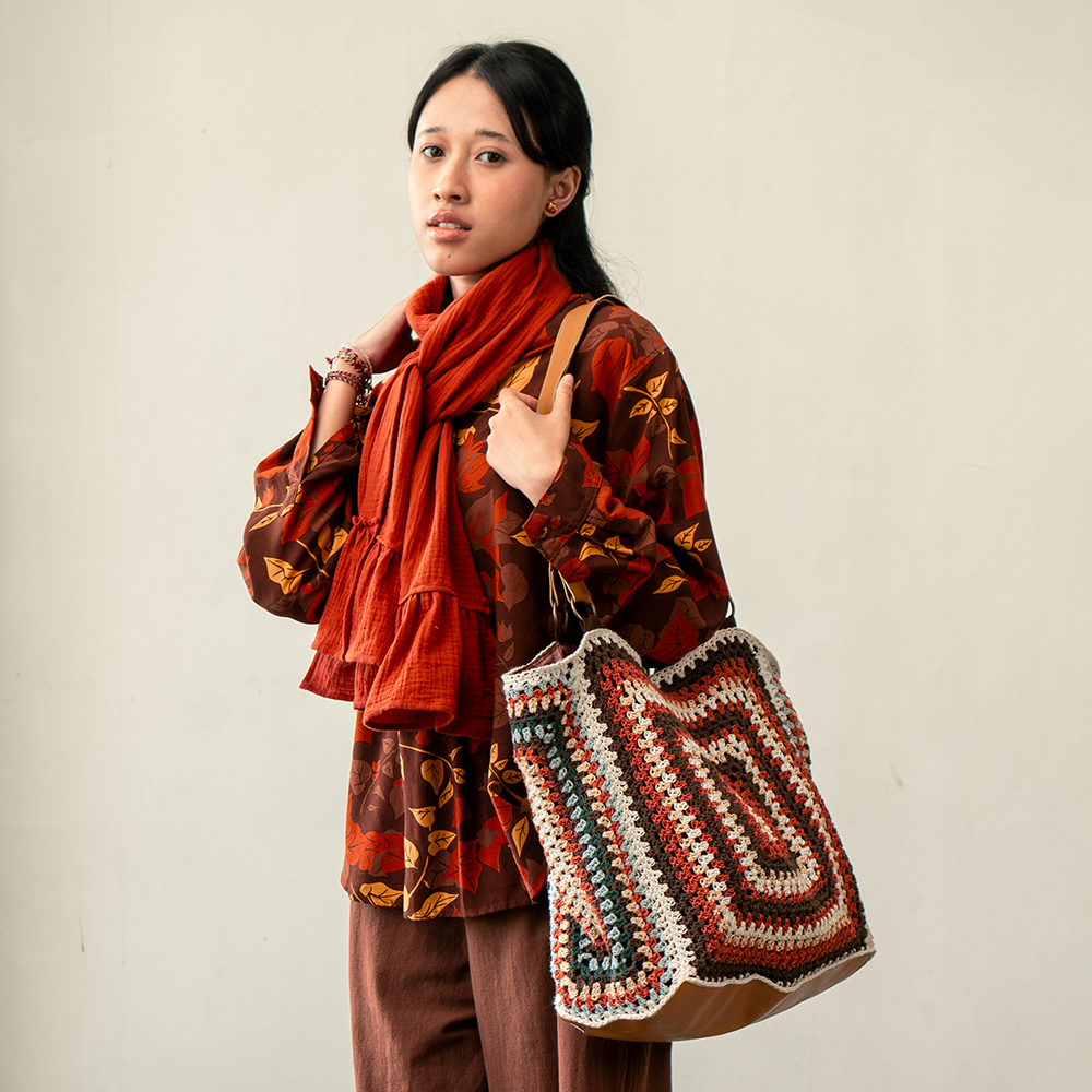 Crocheted Big Granny Bag - Bali