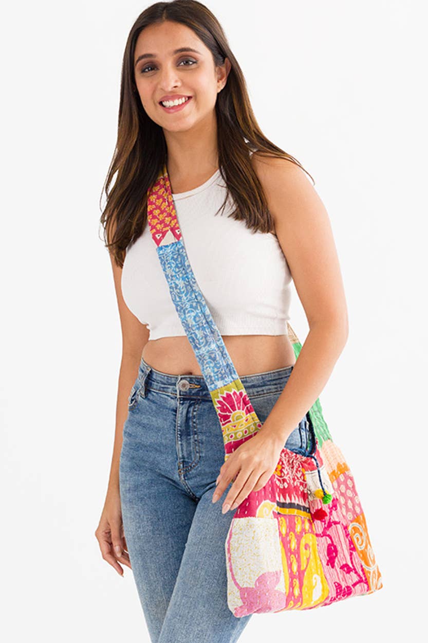 Kantha Jhola Patchwork Bag