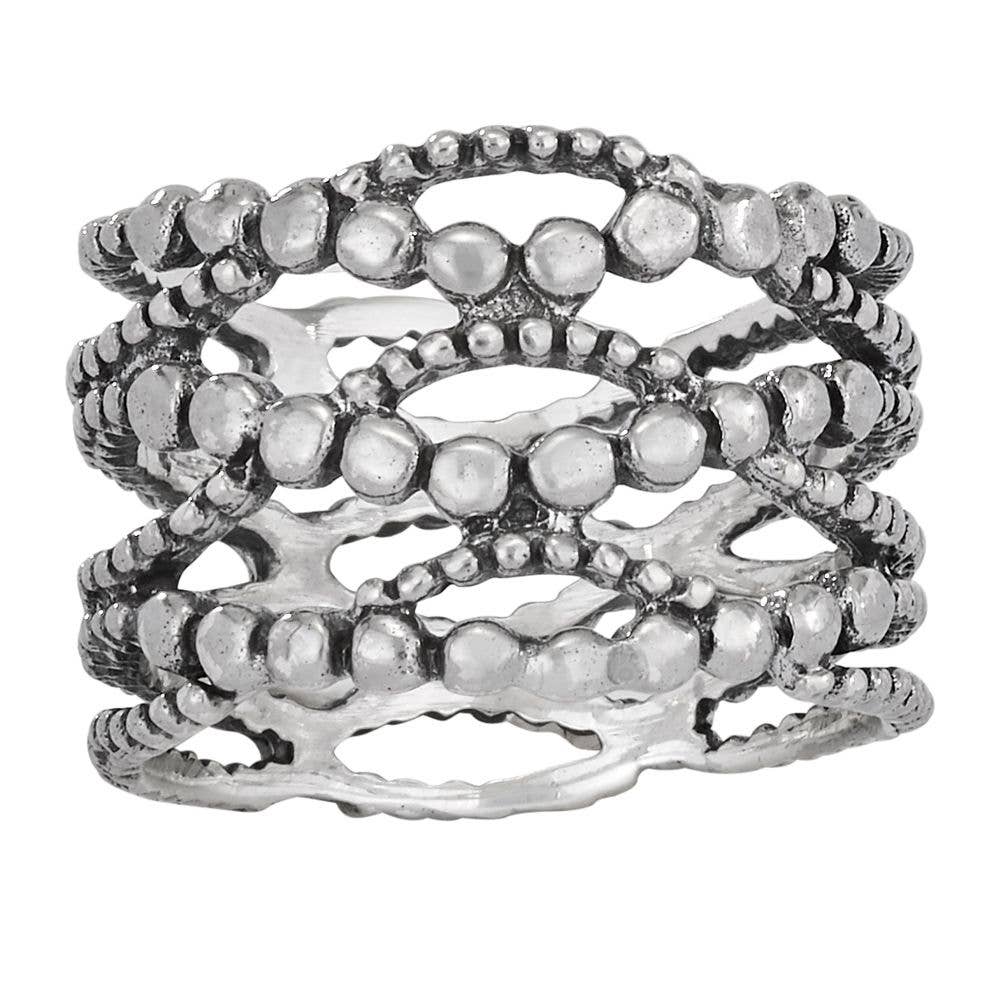 Weaving Through Life Sterling Silver Ring