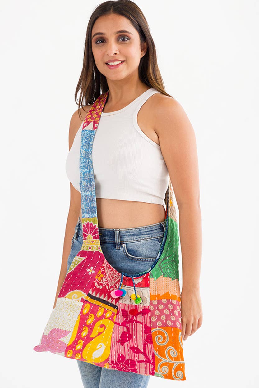 Kantha Jhola Patchwork Bag