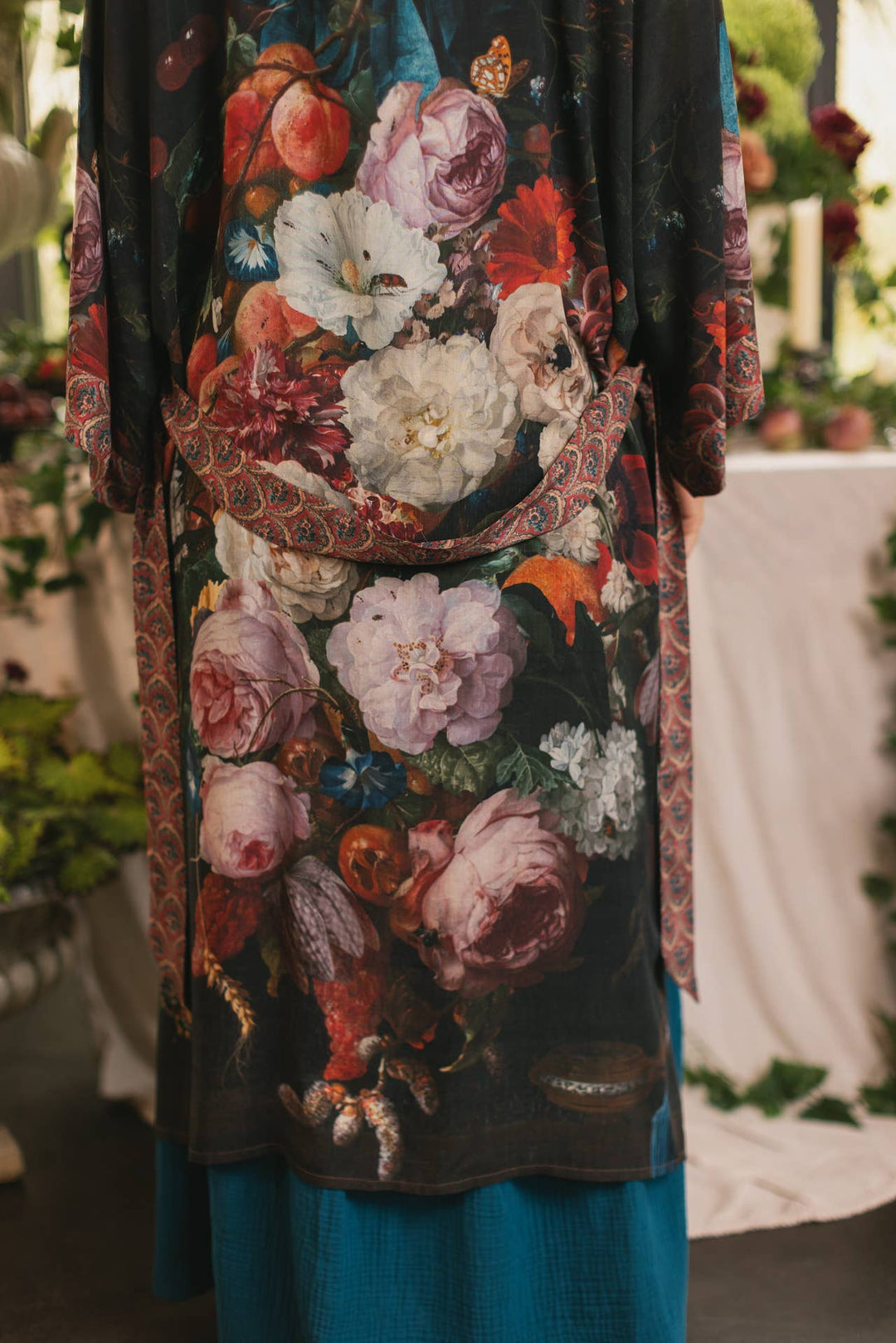 Flight of Fancy Opera Duster Kimono Robe Hummingbird Print - Canada