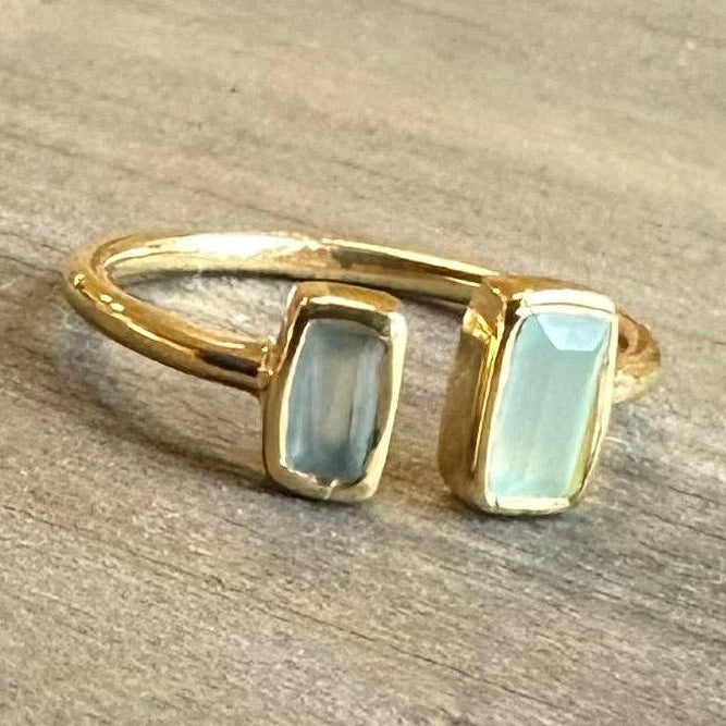 Double Split Ring, Chalcedony- Connecticut