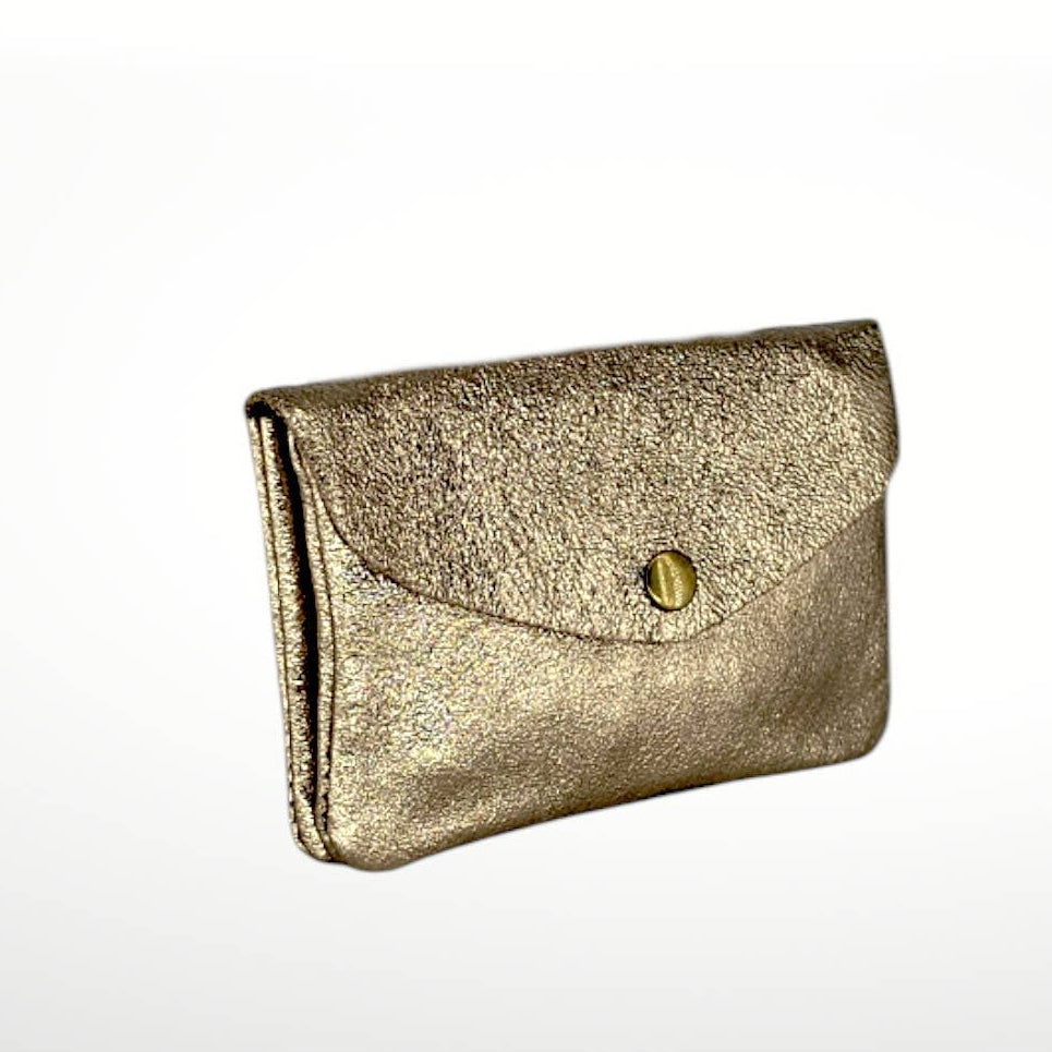 Laminated Suede Leather Wallet Katia Plus - Italy
