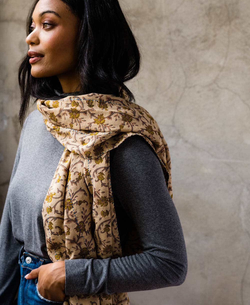 Kantha Long Scarf - No. 250540