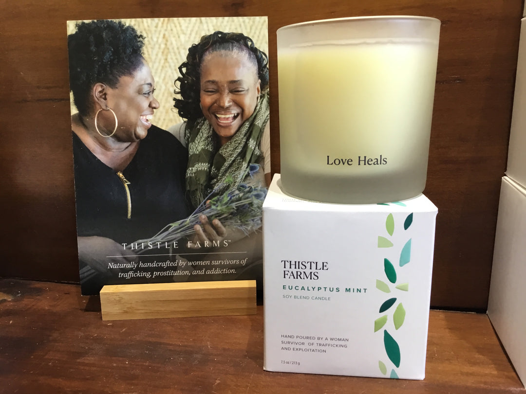 Thistle Farms Eucalyptus Mint Love Heals candle