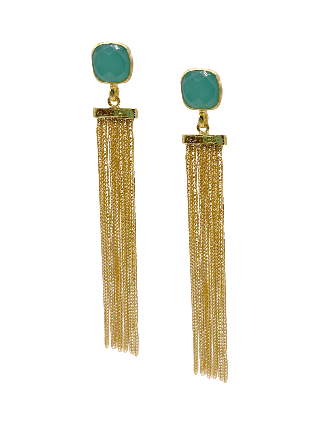 Stone + Mesh earrings - East Africa