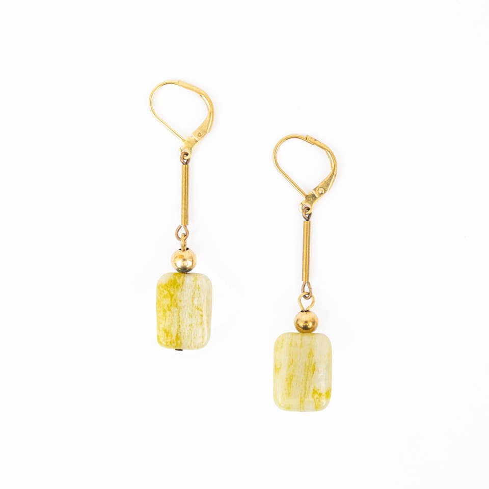 Stone Drop Earrings - Guatamala