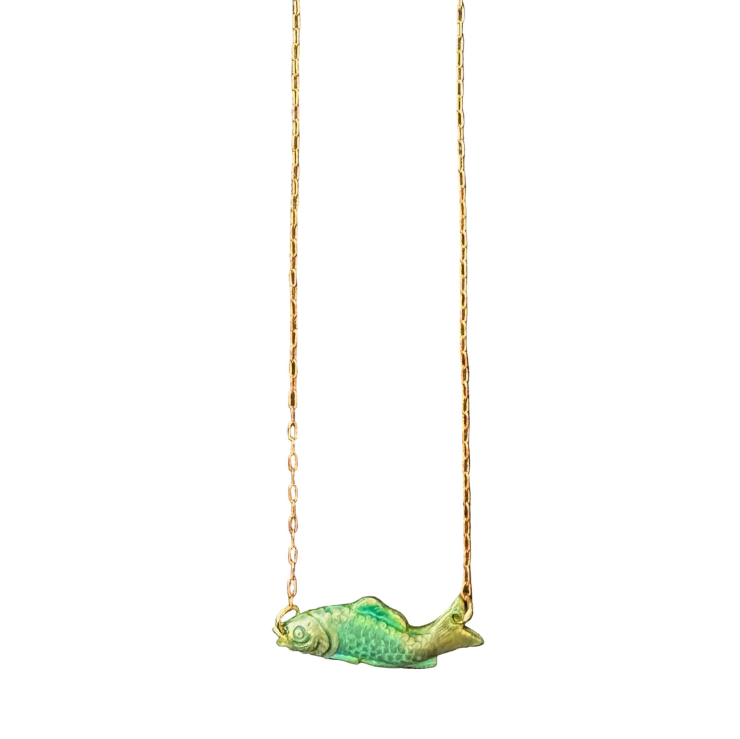 L. Verdigris cod Necklace - Salam, Massachusetts