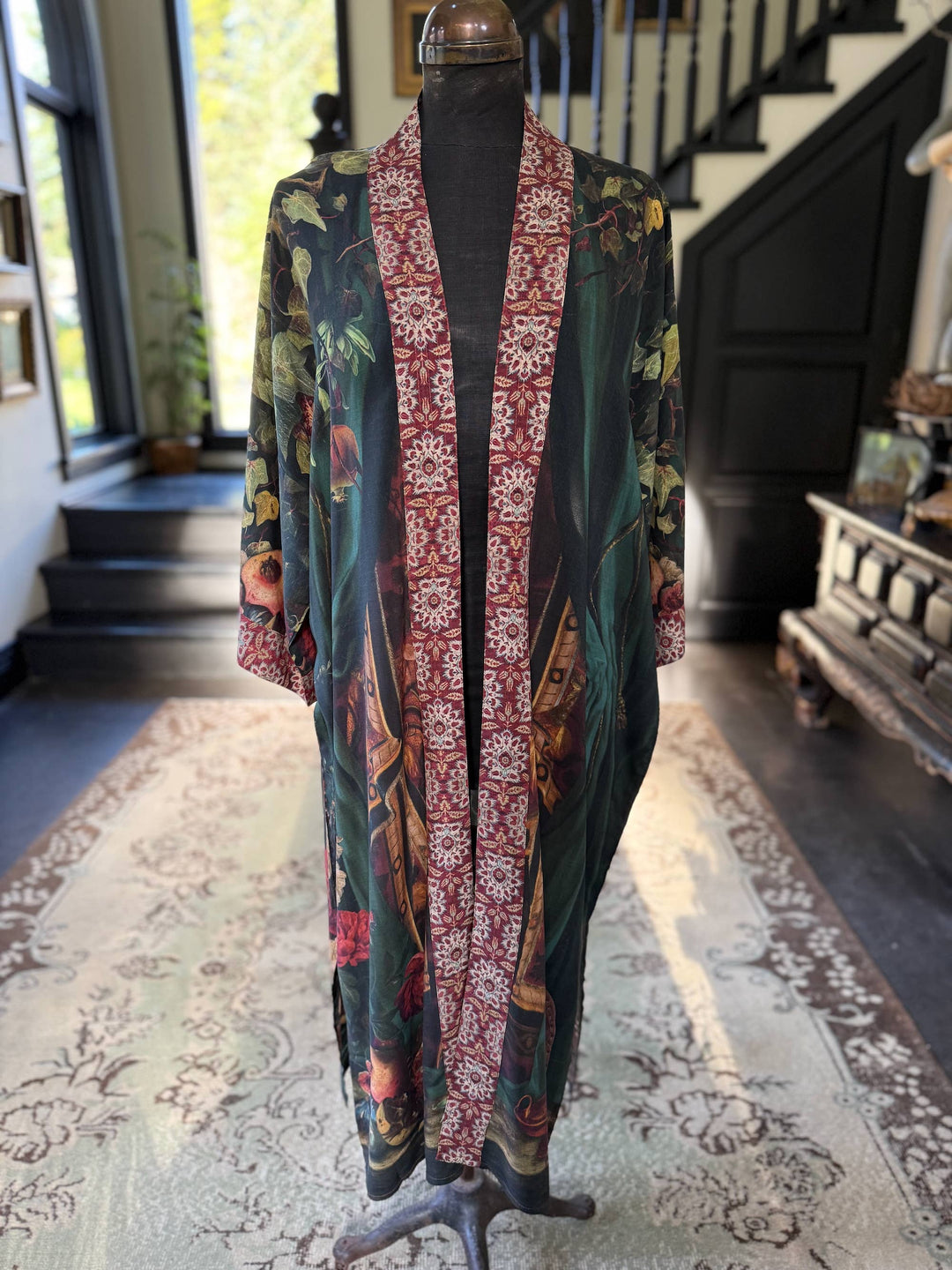 Solstice Opera Duster Kimono Robe w/ Persephone, Moon & Owl