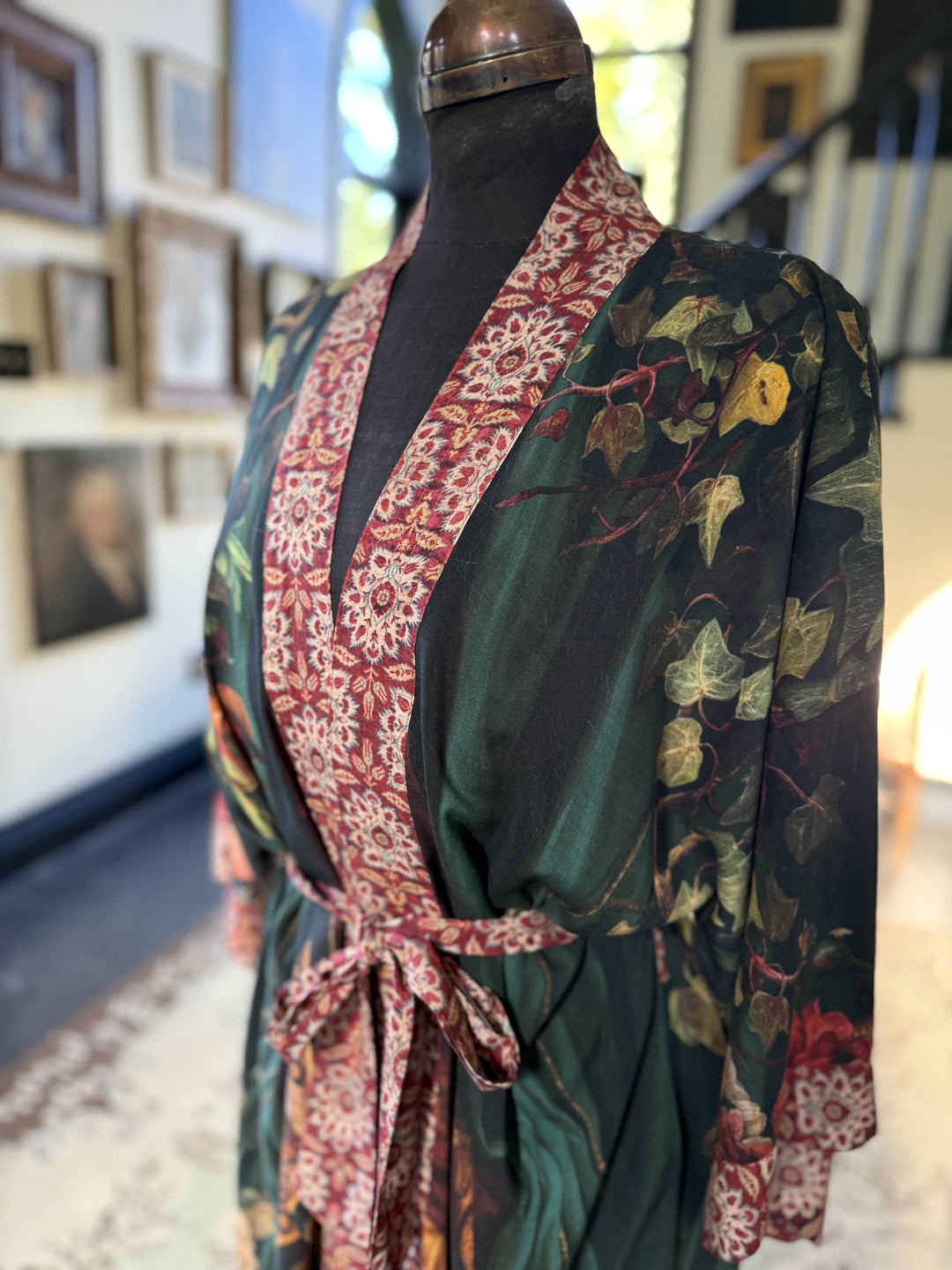 Solstice Opera Duster Kimono Robe w/ Persephone, Moon & Owl
