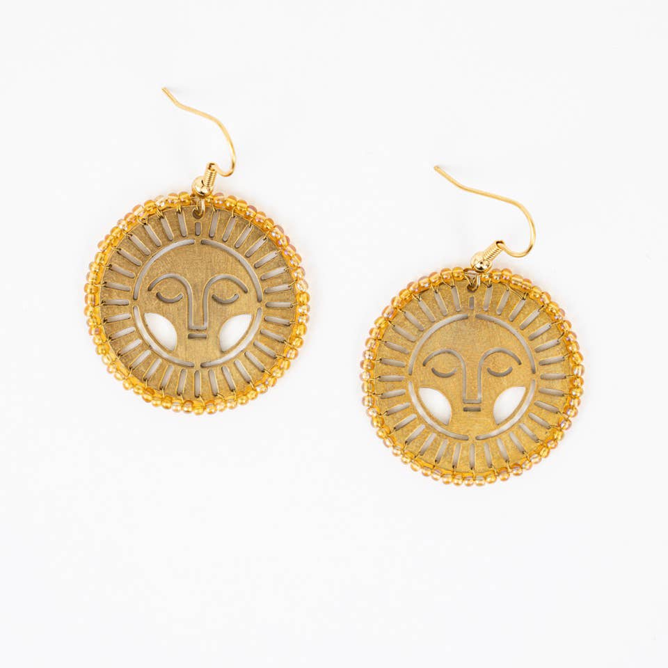 Mr. Golden Sun Earrings - Guatemala