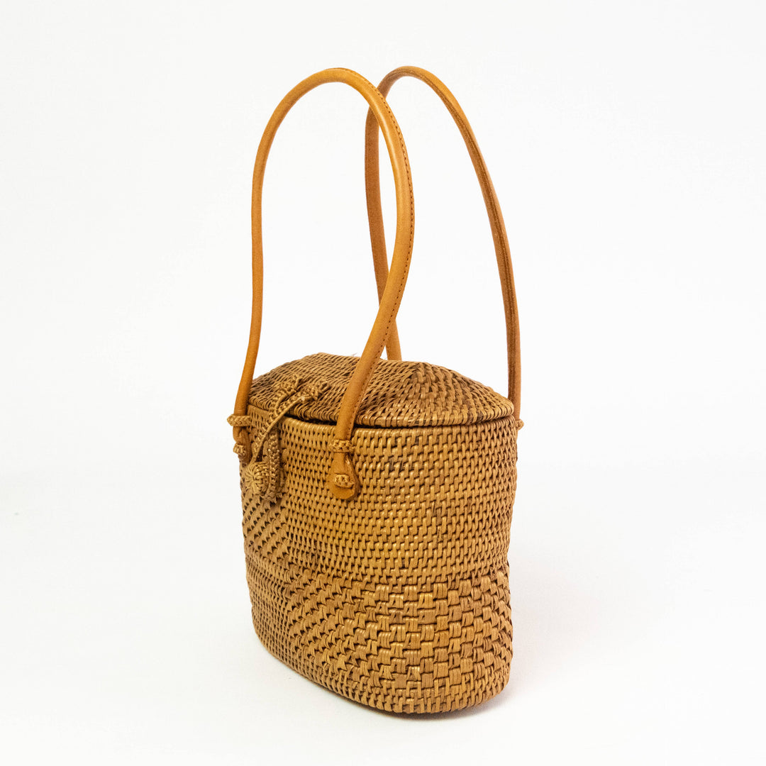 Ata Vine Sewing Basket Handbag Bag with Curved Top - Bali
