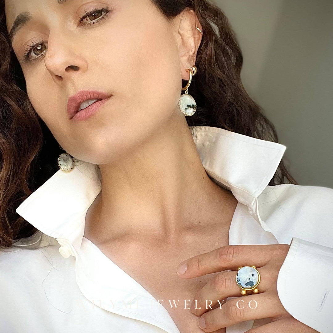 Round Cut Moonstone Ring - Canada