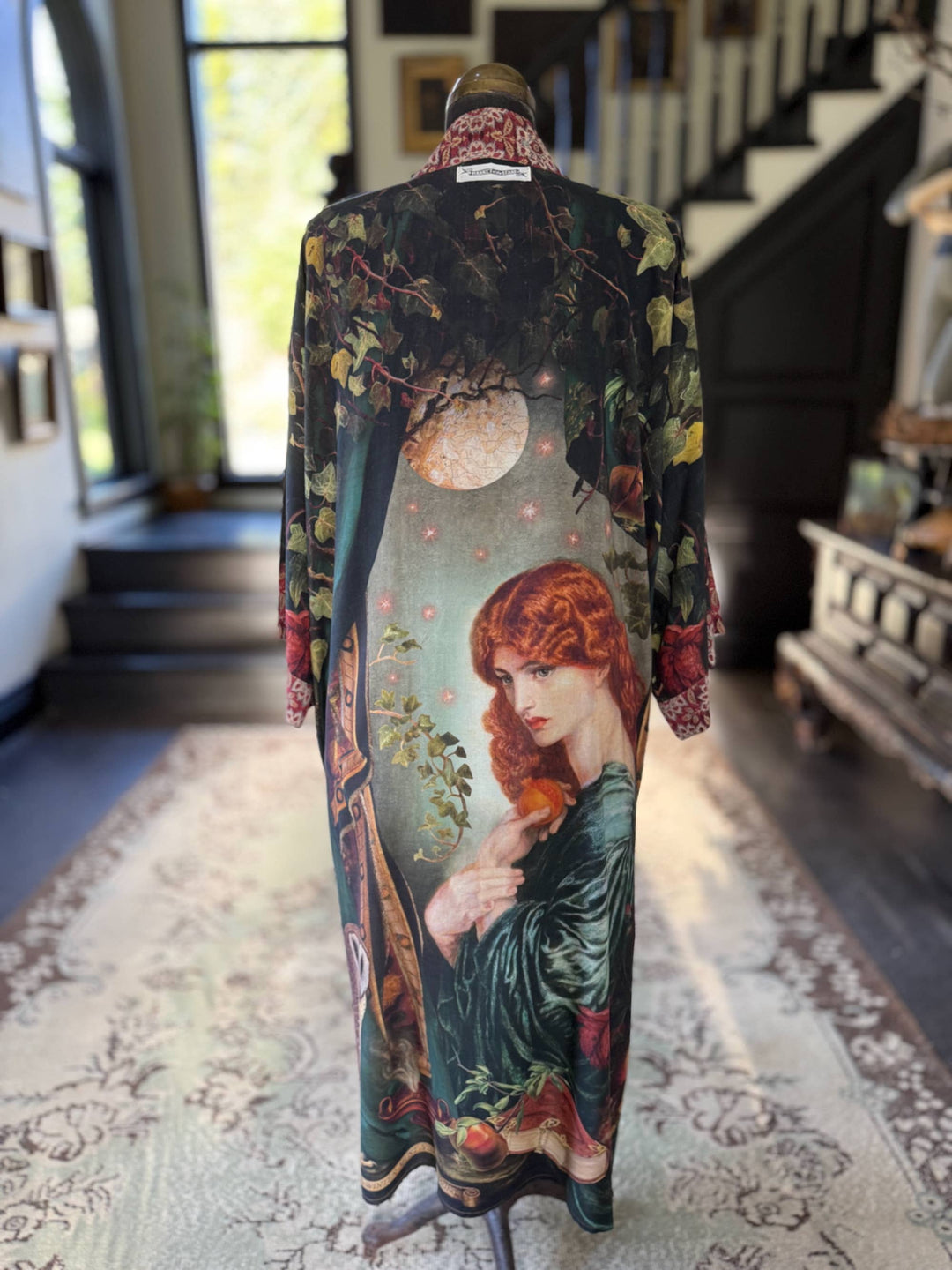 Solstice Opera Duster Kimono Robe w/ Persephone, Moon & Owl