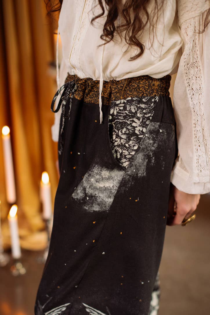 The Guardians Artist Pant w/ celestial print & angels