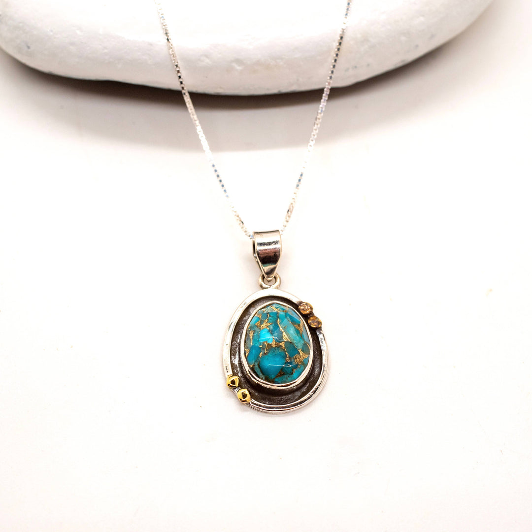 Sterling Silver Turquoise Galaxy Necklace