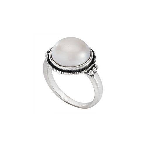 A Shell Of A Time Sterling Silver Ring With Pearl