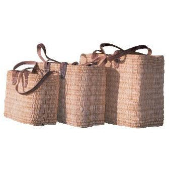 Moroccan Baskets - Natural Long Strap