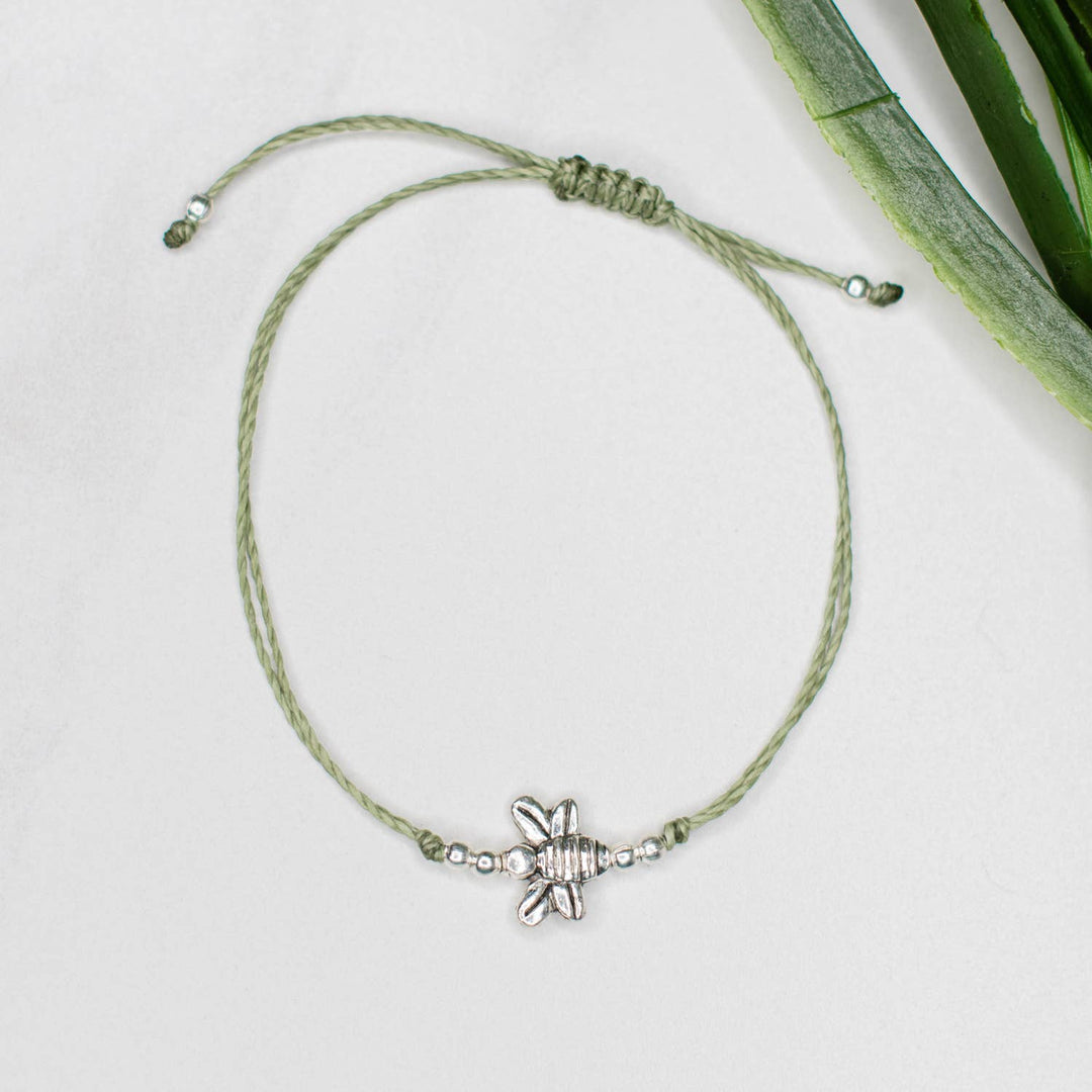 Bee String Charm Bracelet - Guatemala