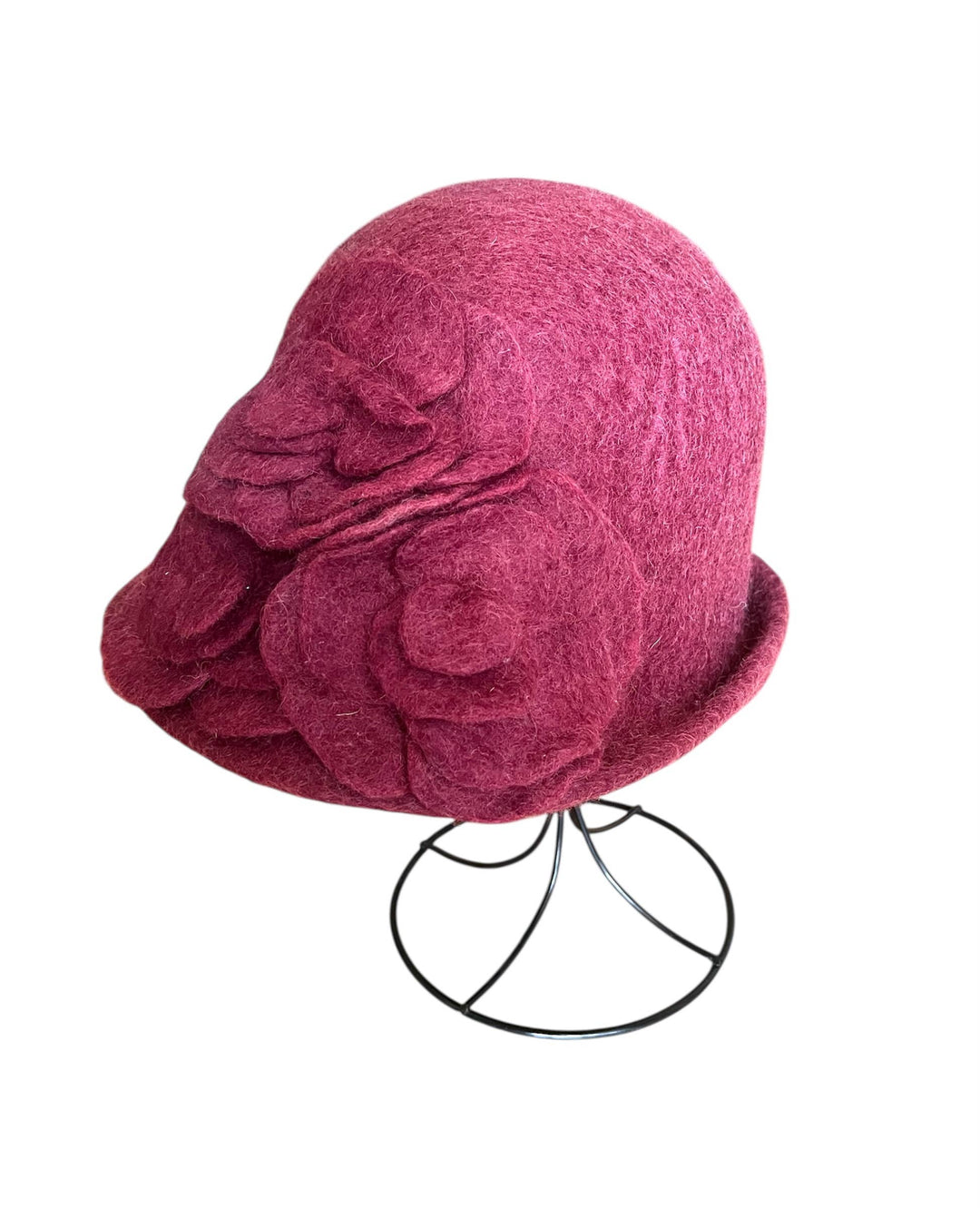 Burgundy Hat with Roses - Nepal