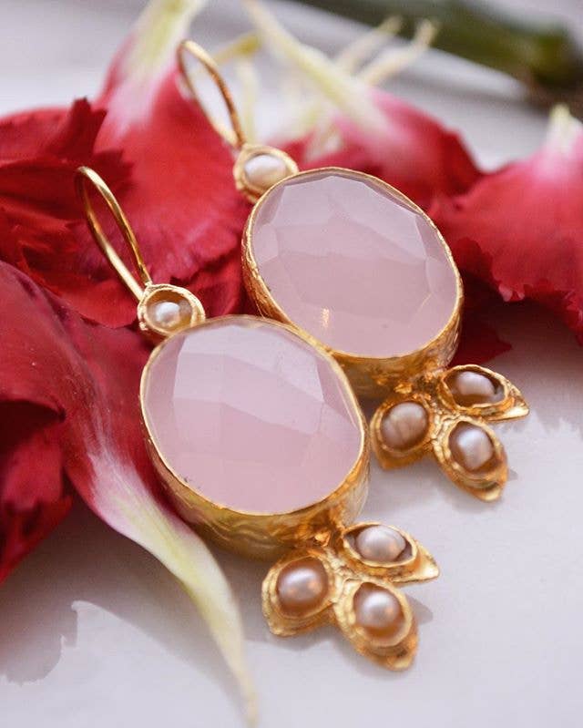 Pearl Petal Leaf Earring - East Africa