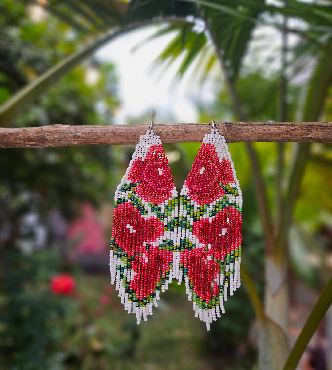 White Rose Earring