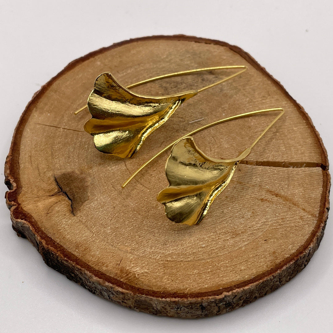 Gingko Leaf Earrings - East Africa
