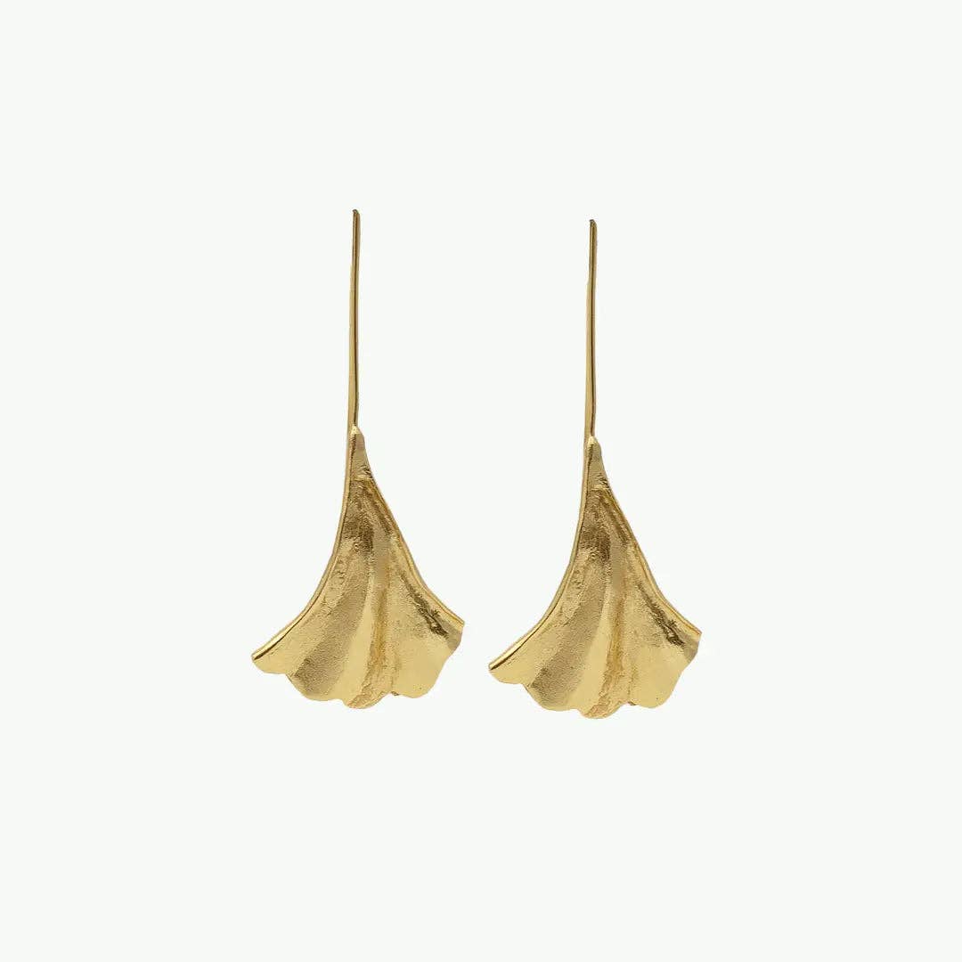 Gingko Leaf Earrings - East Africa