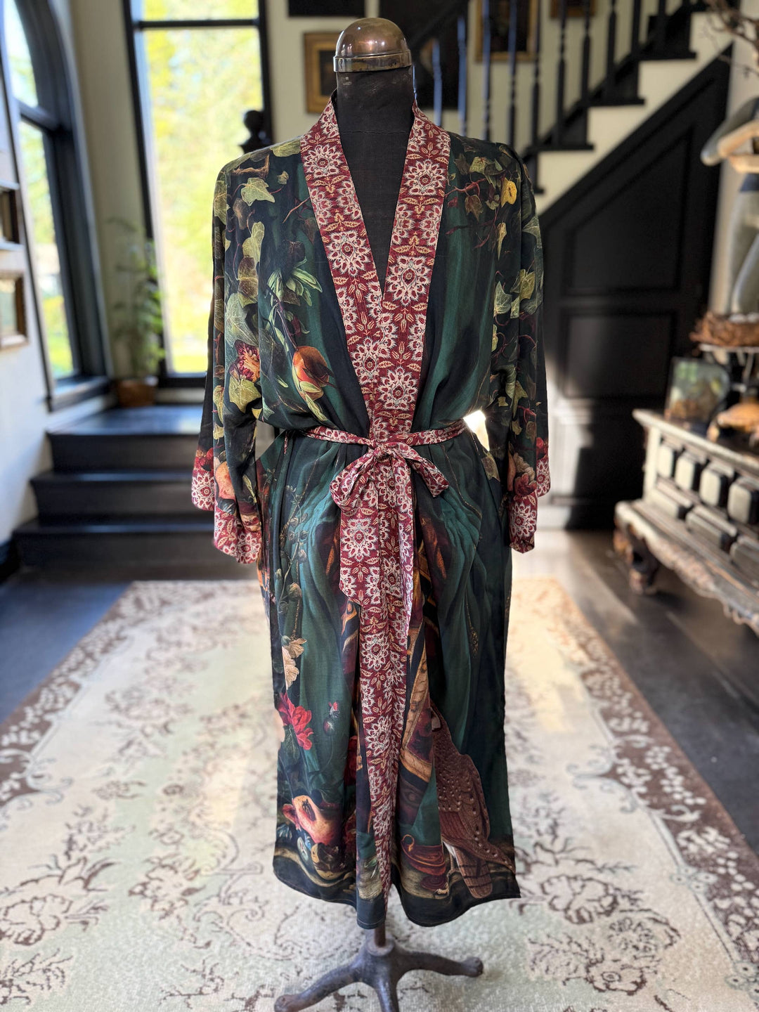 Solstice Opera Duster Kimono Robe w/ Persephone, Moon & Owl