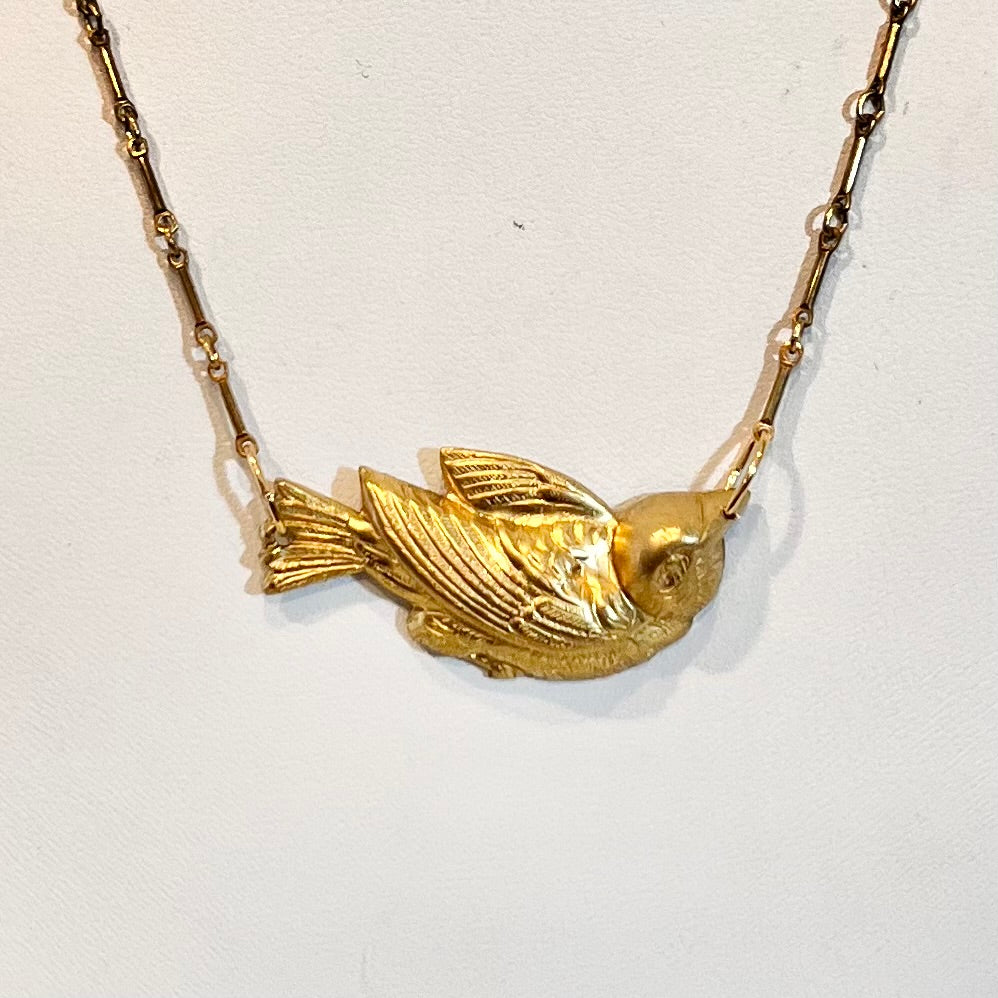 Golden Bird Necklace - Salem, Massachusetts