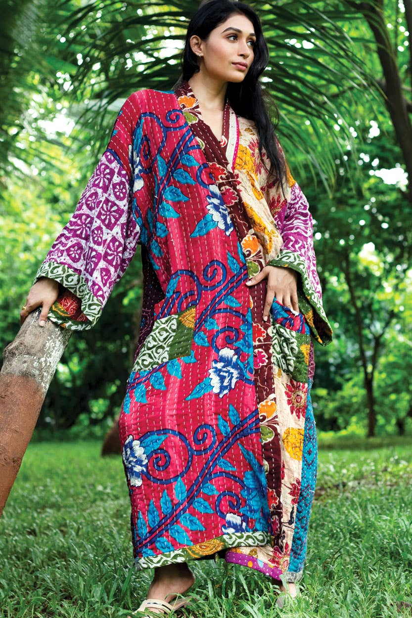 Kantha Kimono Robe - Nepal