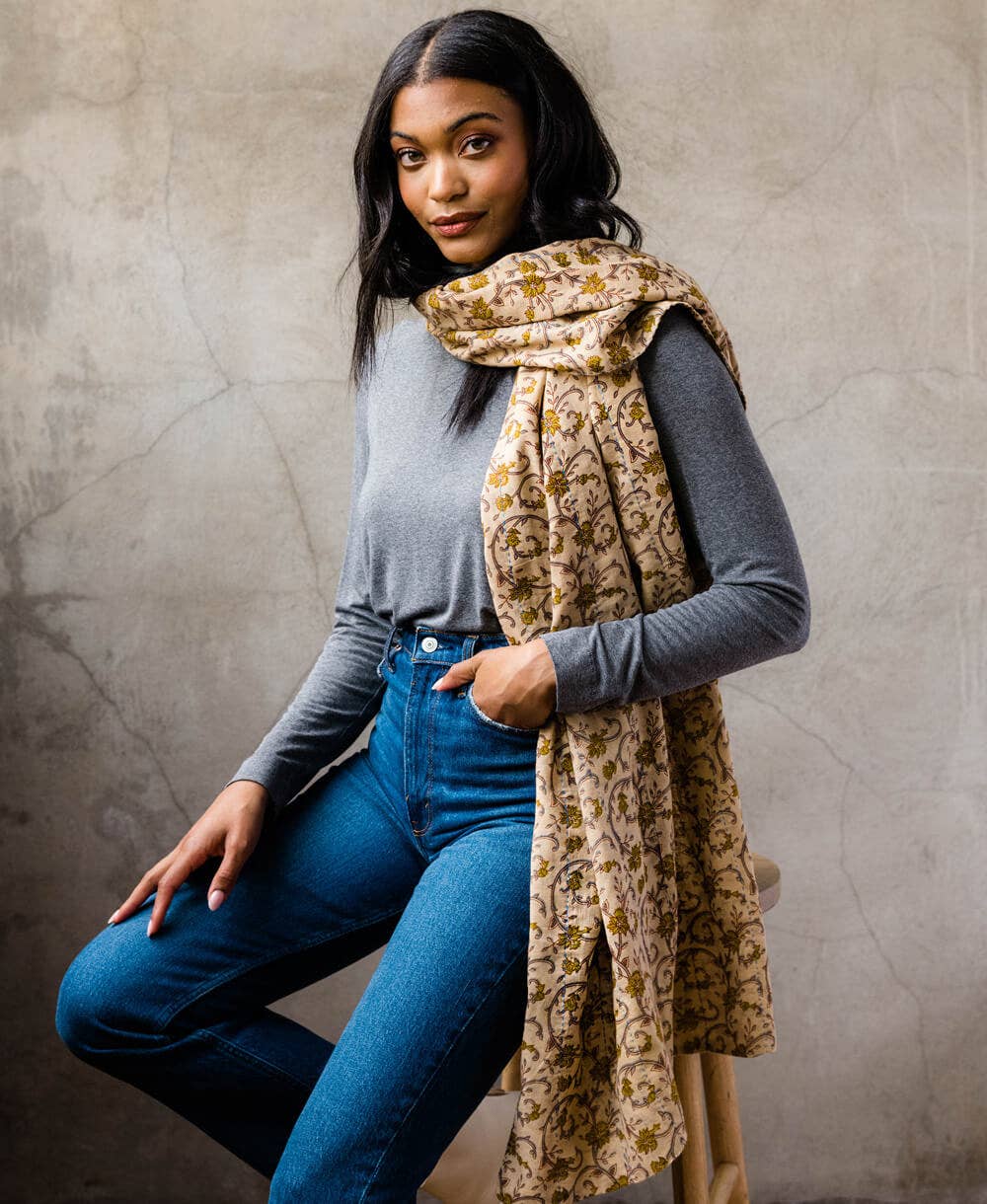 Kantha Long Scarf - No. 250548