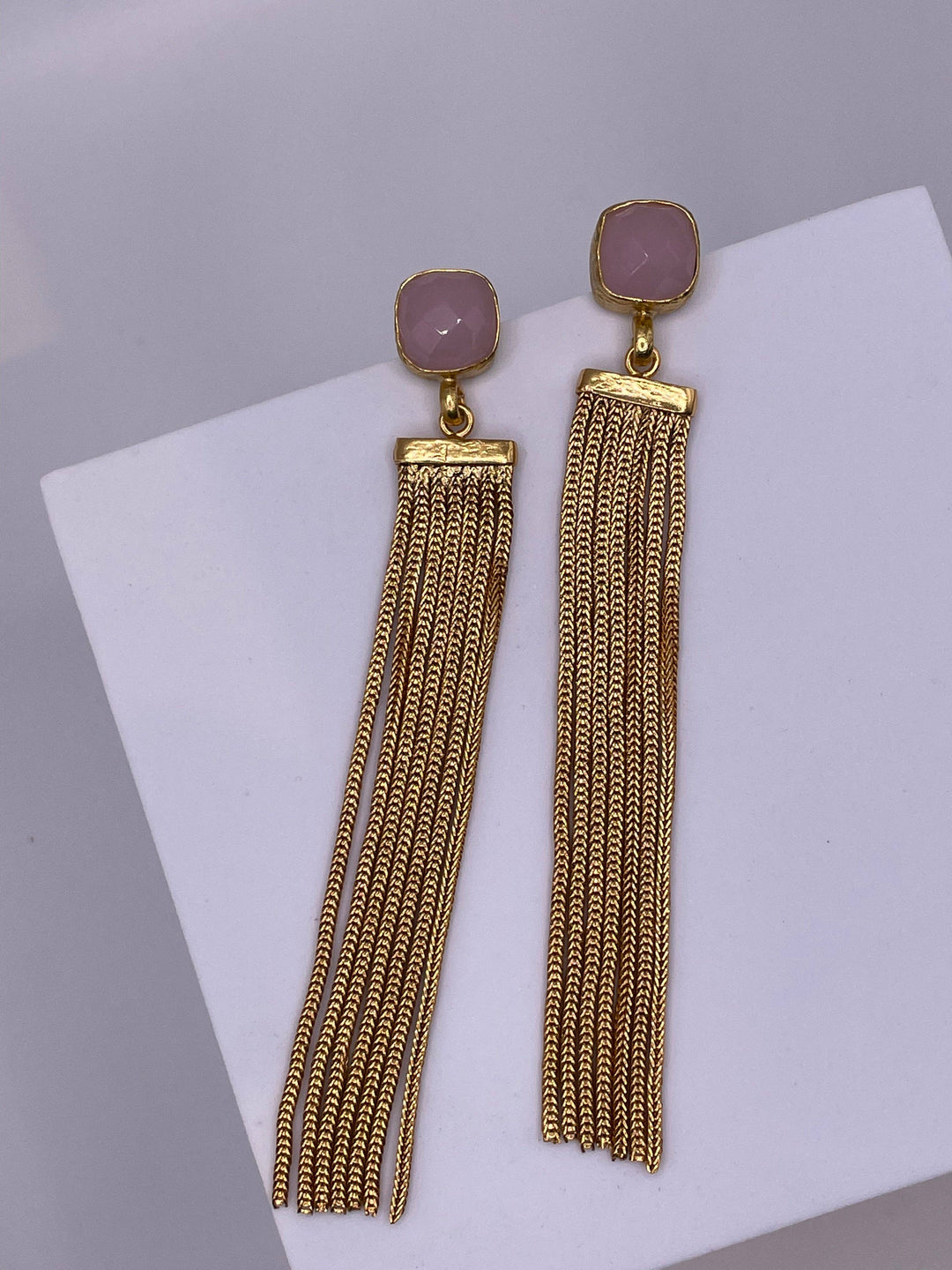Stone + Mesh earrings - East Africa