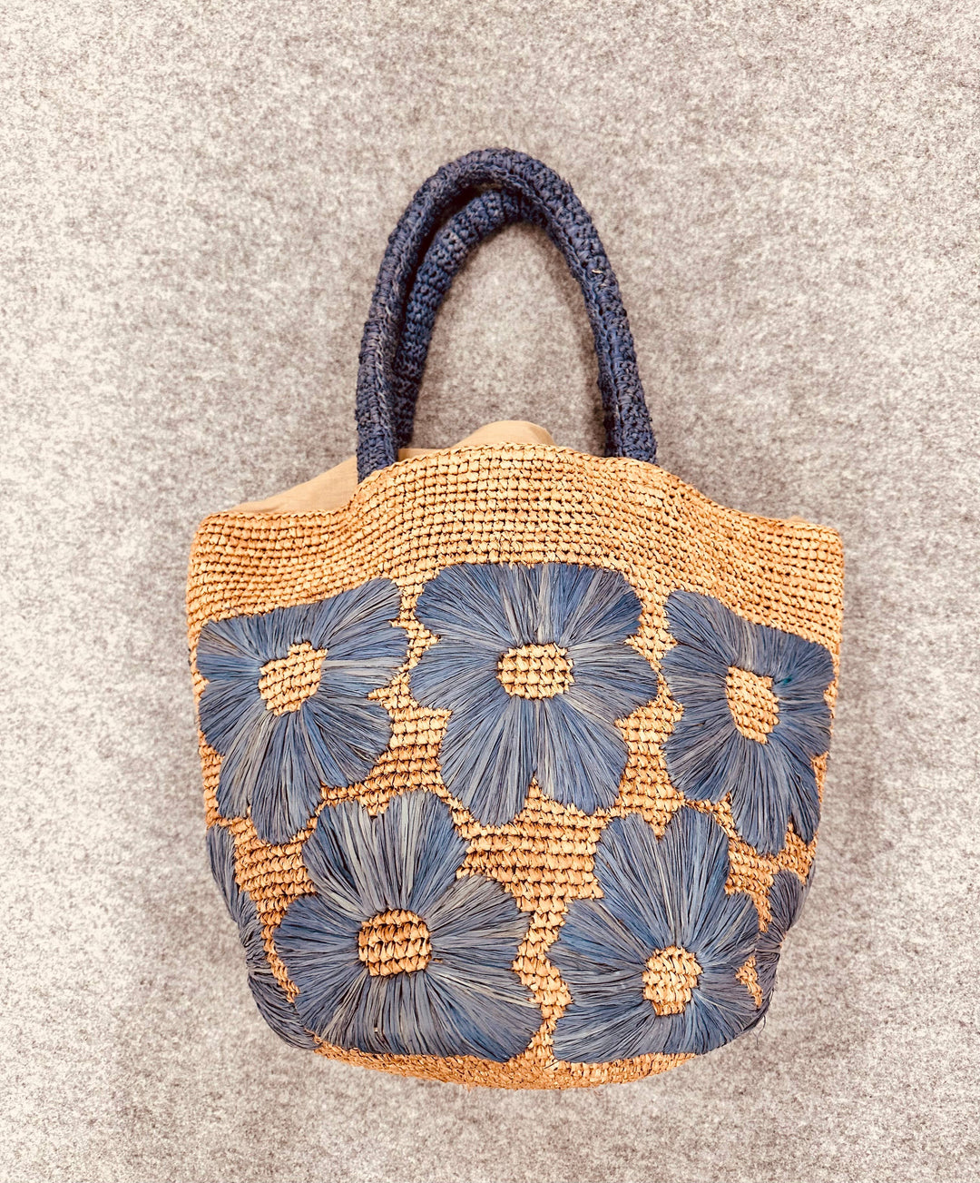 Eva Crochet Flower Embroidered Handbag