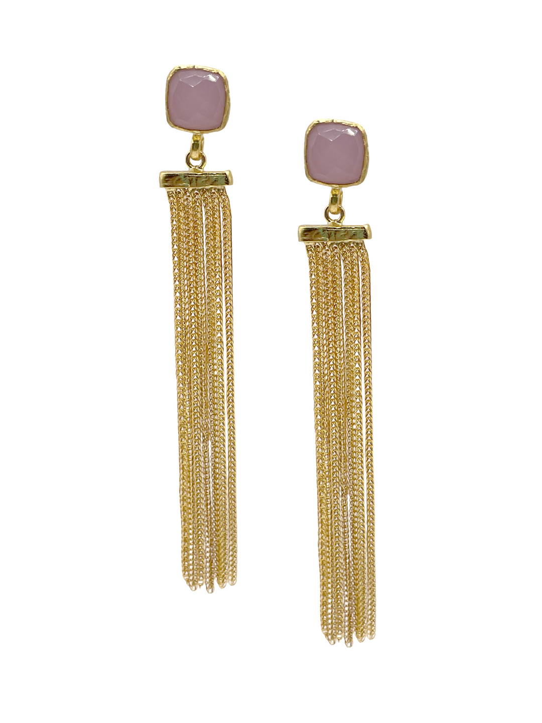 Stone + Mesh earrings - East Africa