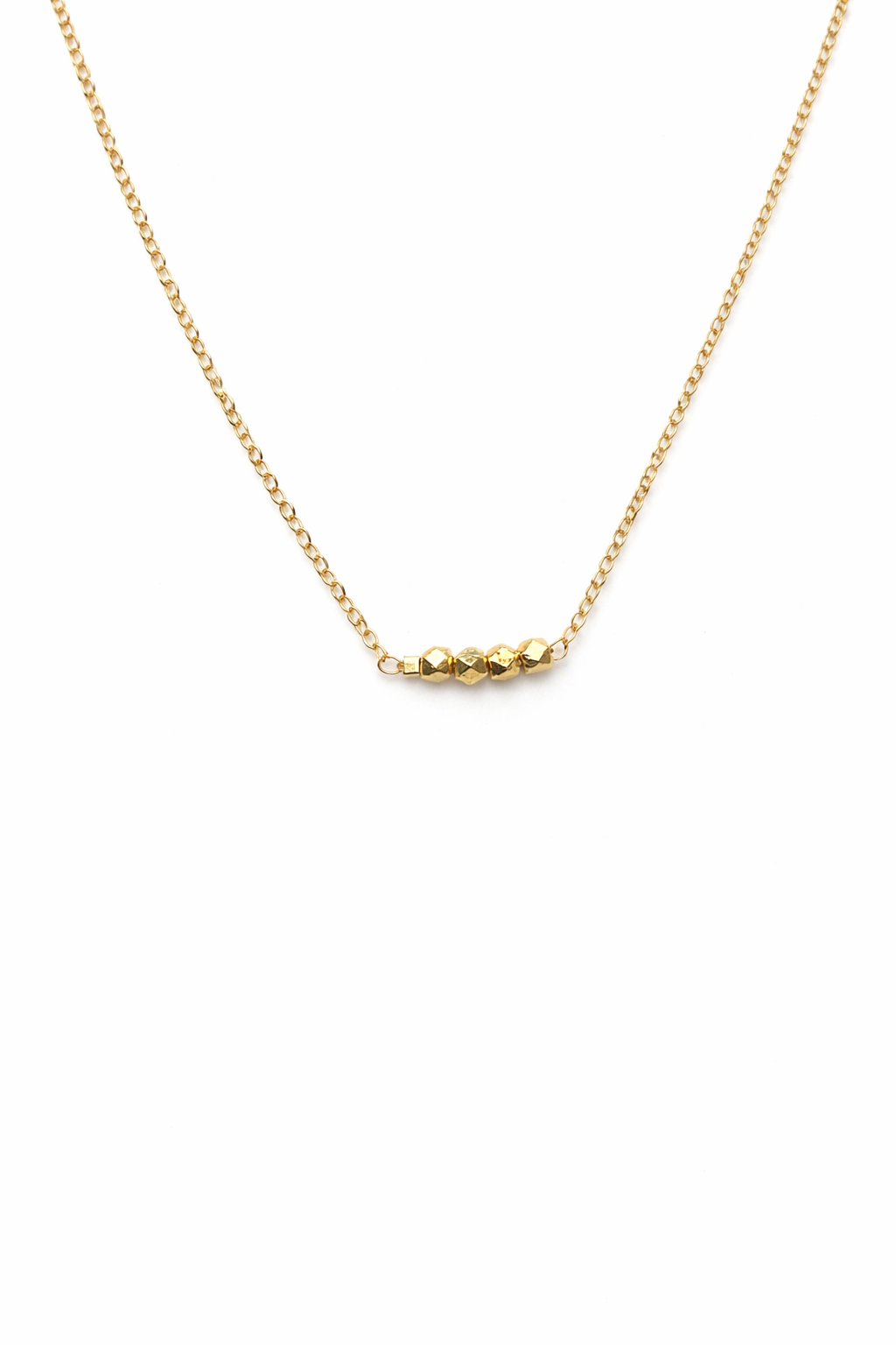 Dainty Everyday Gold Tiny Bead Layering Necklace - Connecticut