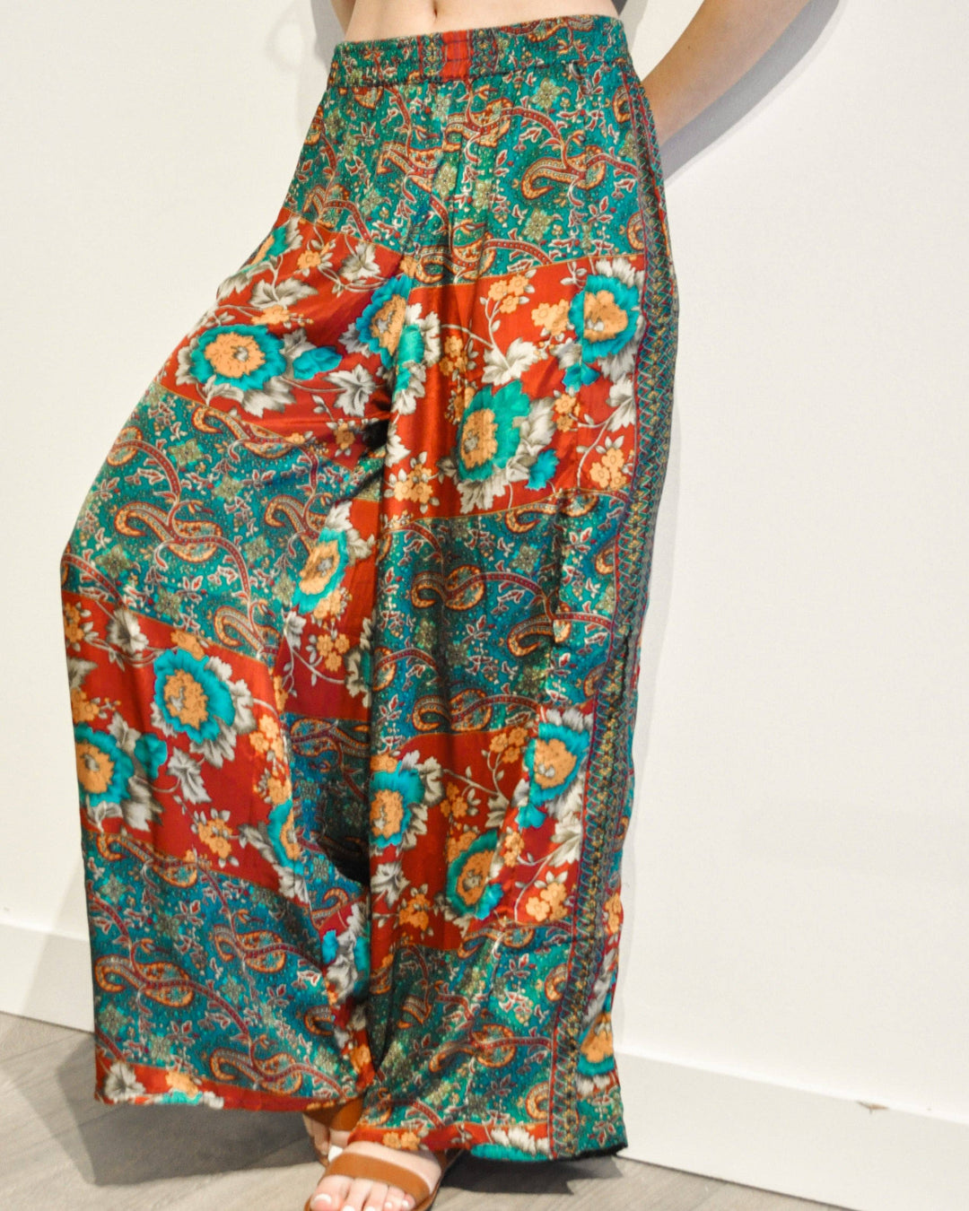 Upcycled Rewilding Palazzo Pant from Saris