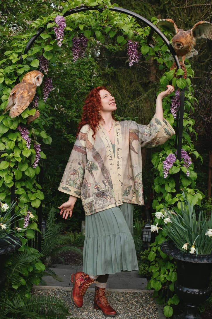 Lovelight Fleece Cottage Cardigan Kimono Jacket