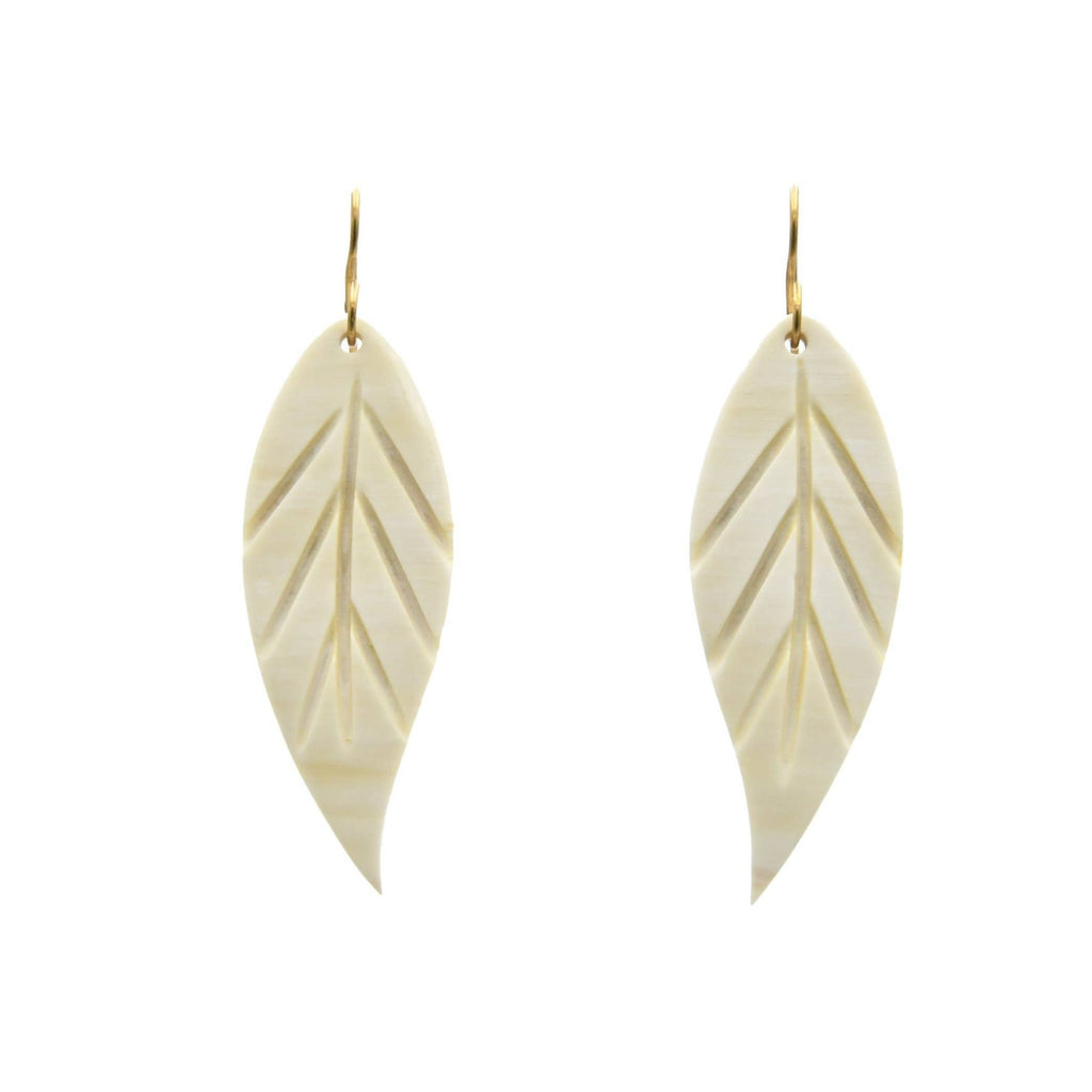 Large Leaf Earrings - Uganda