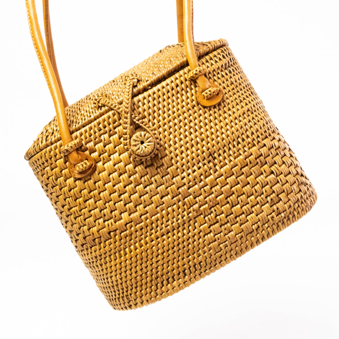 Ata Vine Sewing Basket Handbag Bag with Curved Top - Bali