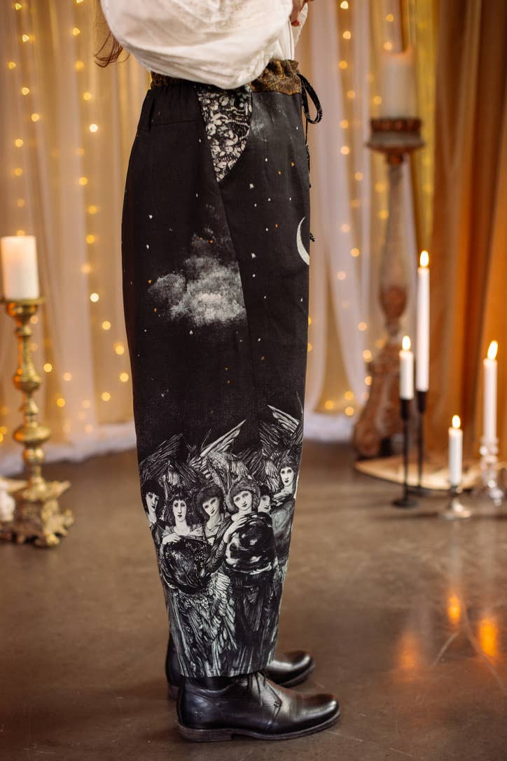 The Guardians Artist Pant w/ celestial print & angels