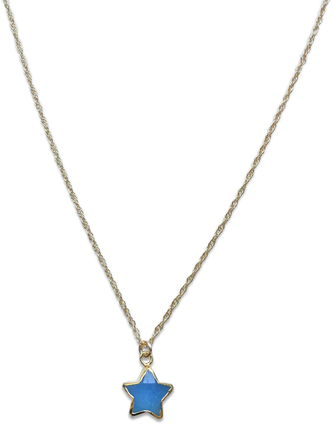 Semi-precious star pendant necklace - N279