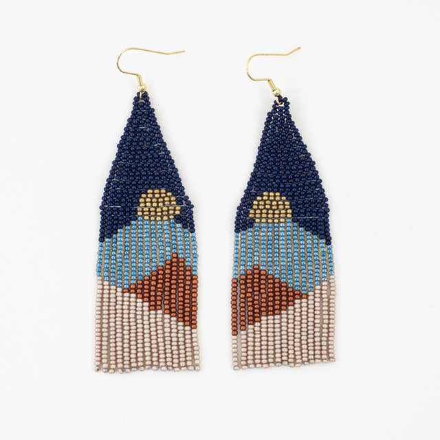 Vista Beaded Fringe Earring - Guatemala