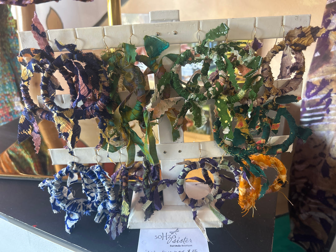 Adire Nigerian Boho Earrings