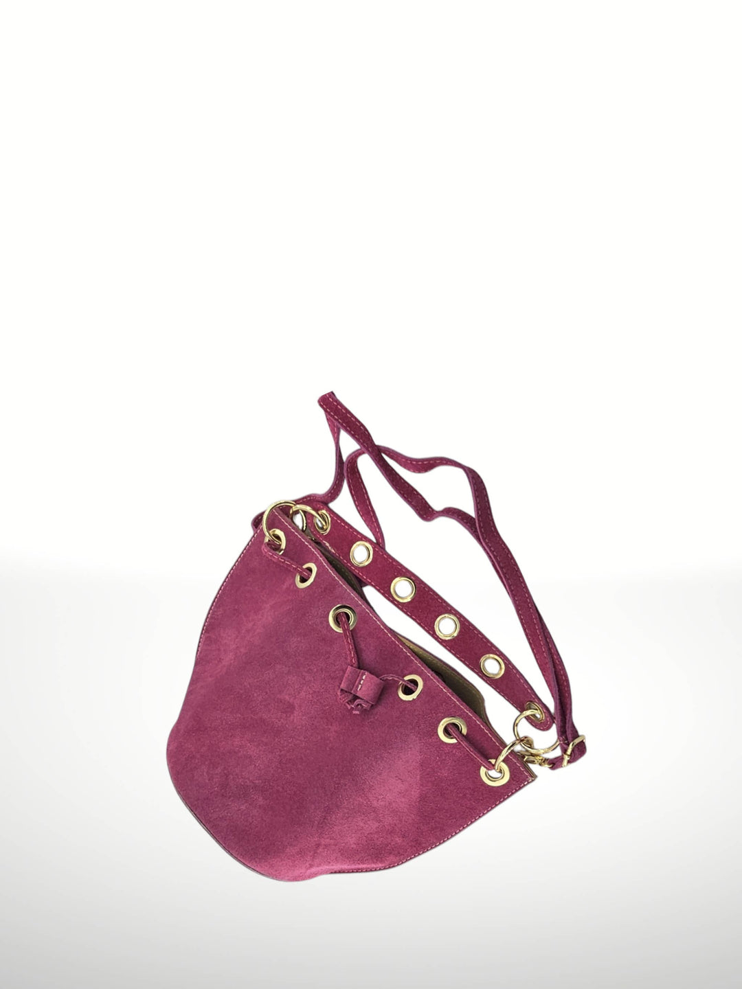 Arlecchino Suede Leather Bucket Bag - Italy