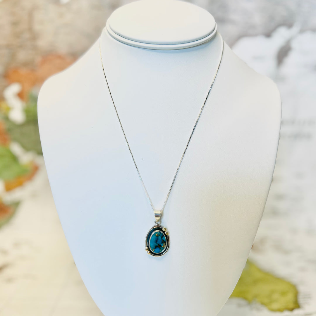 Sterling Silver Turquoise Galaxy Necklace