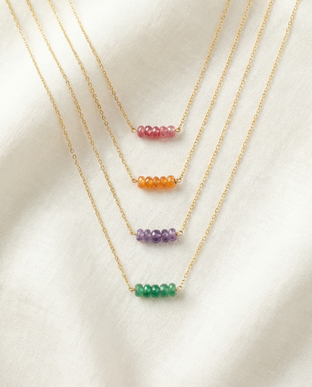 Dainty Everyday Gold Tiny Bead Layering Necklace - Connecticut